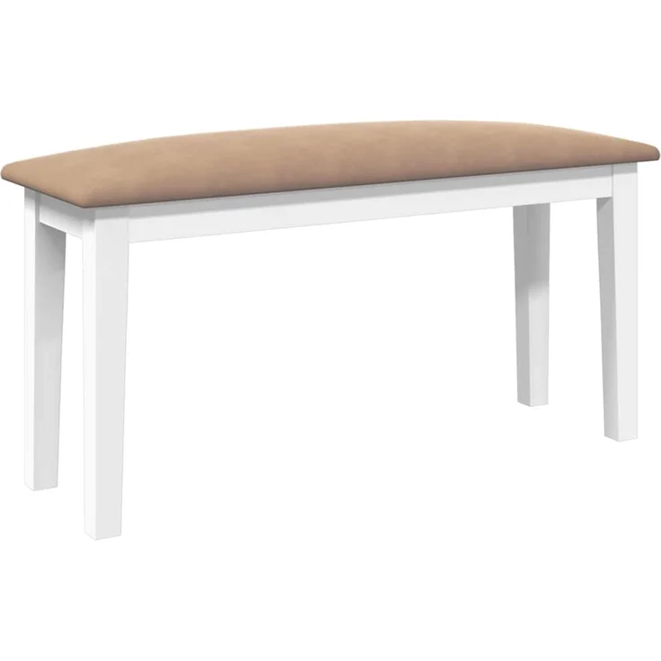 vidaXL Bank 90 cm Weiß Massivholz Gummibaum 4102600 – Bild 6