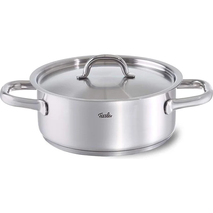 Fissler Topf-Set Family Line, Edelstahl 18/10 (Set, 9-tlg, 1 Bratentopf 20 cm, je 1 Kochtopf 16/20/24 cm, 1 Stielkasserolle 16cm), extra breiter Schüttrand – Bild 5
