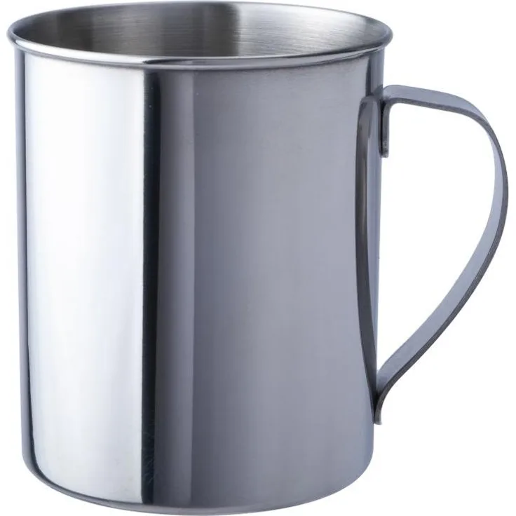 BasicNature Edelstahlbecher poliert, 0, 4 L