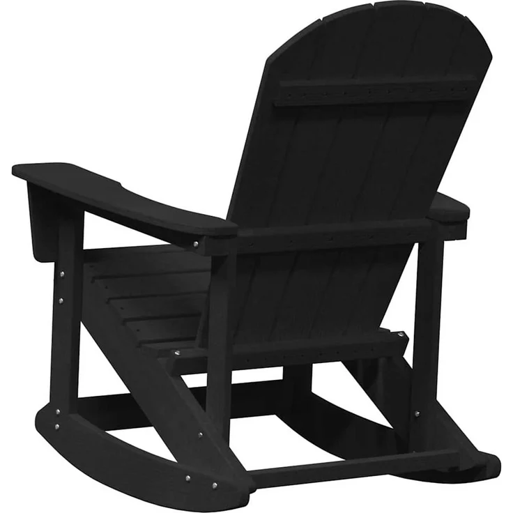 vidaXL Adirondack-Schaukelstuhl Schwarz 92 x 73,5 x 92 cm HDPE 42006627 – Bild 5