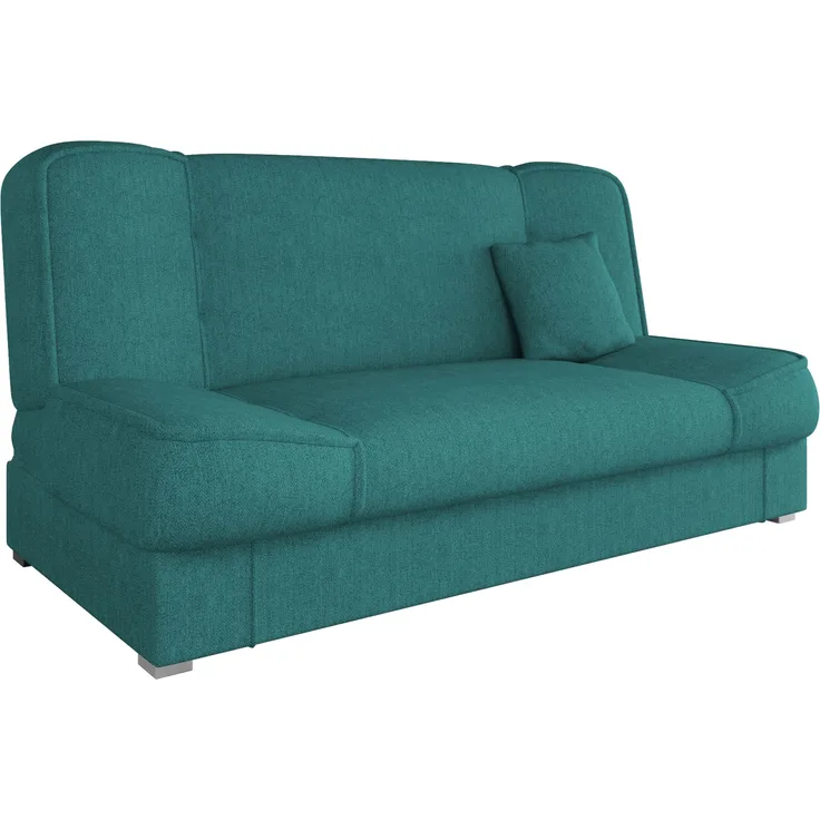 Mirjan24 'Gemini' Schlafsofa mit Bettkasten, 3 Sitzer Sofa, Couch mit Schlaffunktion, Bettsofa, 80 x 175 x 80 cm Dunkelgrün