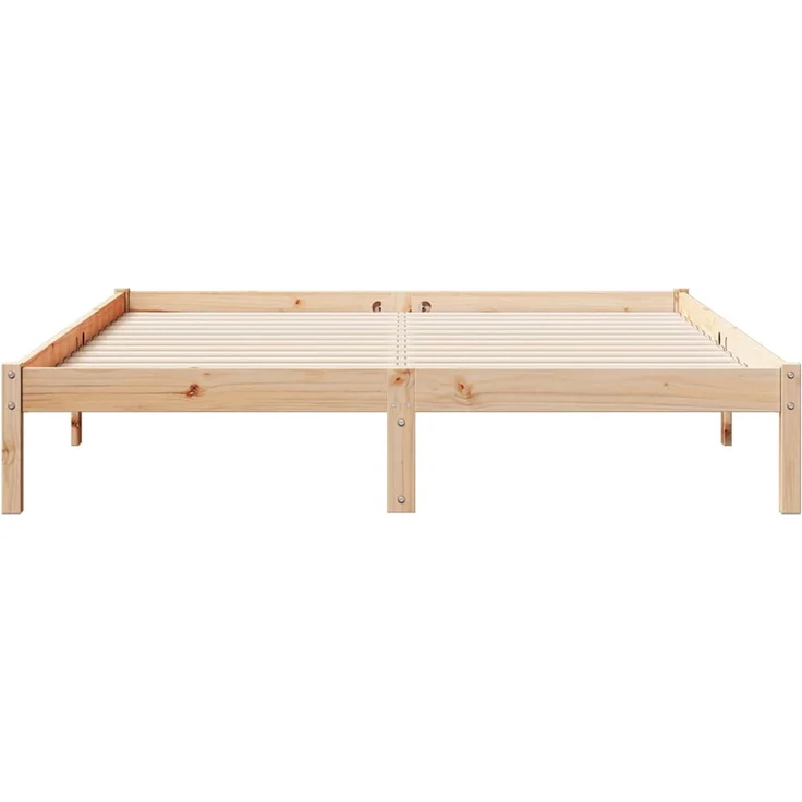 vidaXL Massivholzbett Extra Lang ohne Matratze 140x210 Kiefernholz 852406 – Bild 4