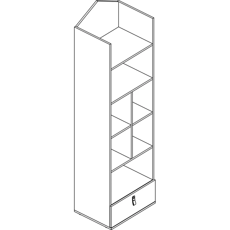 Arthur Berndt Standregal »Roofy«, Salbei, Nagano Oak, 200x42x56 cm – Bild 7
