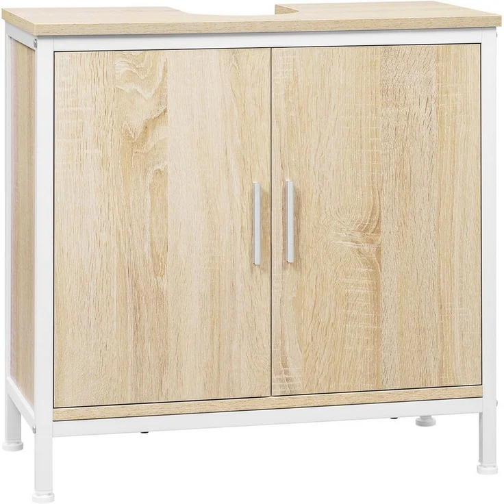 EUGAD Waschbeckenunterschrank (1-St) 60x60x30 cm aus Holzwerkstoff Metall – Bild 1