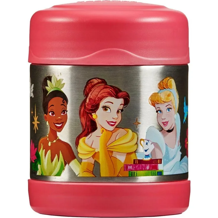 THERMOS Thermobehälter FUNTAINER FOOD JAR DISNEY, Thermobehälter für Essen, spülmaschinenfest, Edelstahl, Kunststoff, Silikon, (1-tlg), 0,3l, 7h heiß & 7h kalt, dicht & auslaufsicher
