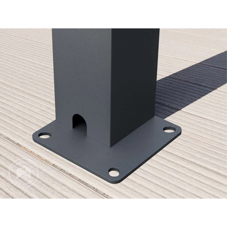 PRIMEYARD Pergola 3x4 m Aluminium-Pfosten mit Lamellendach aus Stahl anthrazitfarbeneTerrassenüberdachung – Bild 9