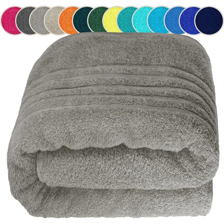 Lashuma Saunatuch London, Frottee (1-St), Badetuch extra lang 85x220 cm, Handtuch Wellness