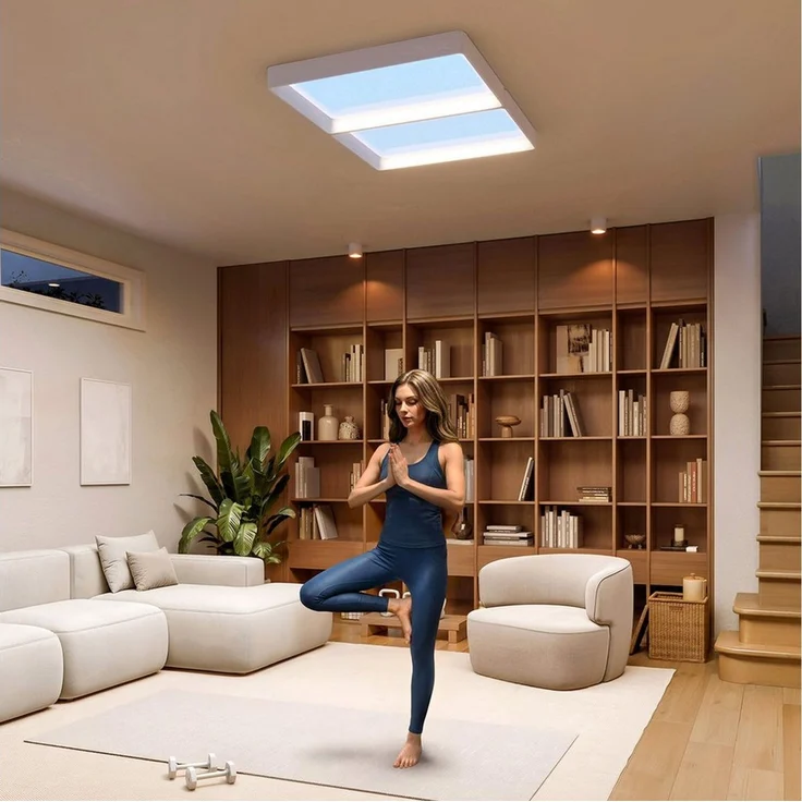 Philips LED Deckenleuchte Skylight LED Panel mit Tageslichtsimulation, IP44, Abschaltautomatik, CCT - über Fernbedienung, Dimmfunktion, Ein-/Ausschalter, Farbsteuerung, Farbwechsel, Fernbedienung, Infrarot inkl, Memoryfunktion, Softlichtstart, dimmbar ... – Bild 2
