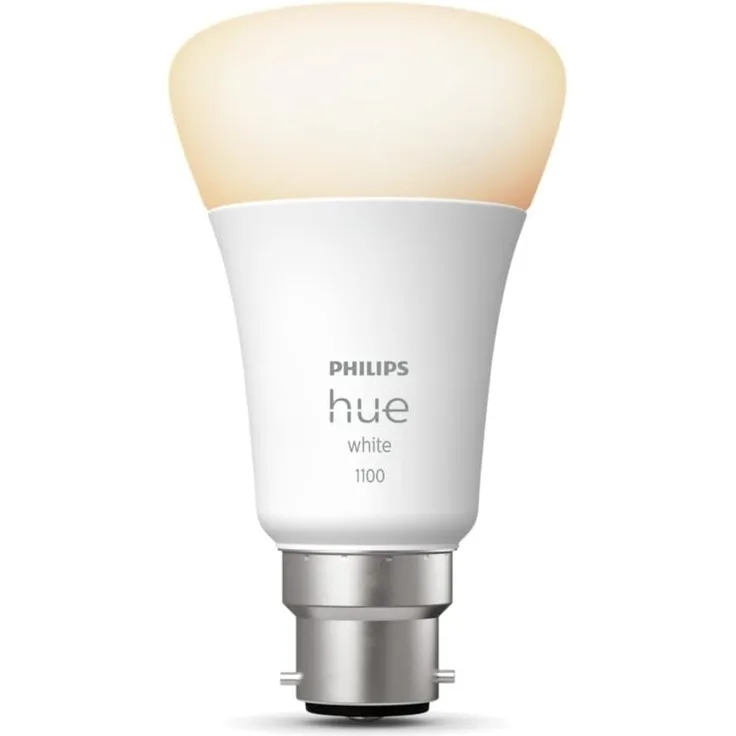 Philips Hue Intelligente Glühbirne, Weiß, B22-Bajonettsockel, 1100 Lumen (entspricht 75 W), funktioniert mit Alexa, Google Assistant und Apple Homekit