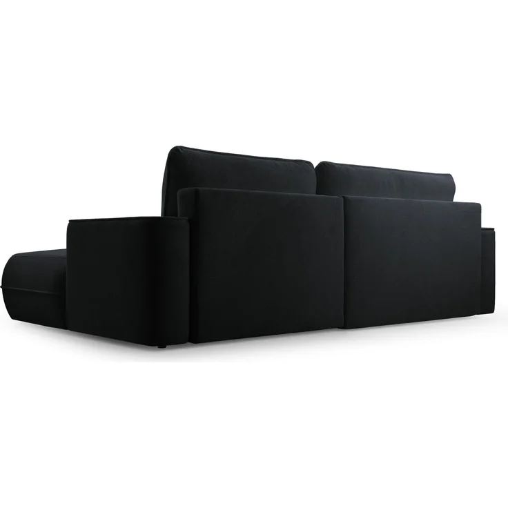 Selsey 'Fuerro' Ecksofa mit Schlaffunktion, Bettkasten, Ottomane links,Strukturstoff wasserabweisend, Schwarz – Bild 7