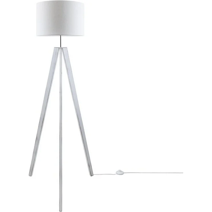 Paco Home Stehlampe Canvas uni Color, ohne Leuchtmittel, Stehlampe Vintage Fuß LED Lampe Wohnzimmer Skandinavischer Stil E27 – Bild 5