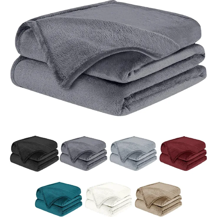 Kuscheldecke – weiche Fleecedecke, als Tagesdecke oder Bettdecke,150x200cm Wohndecke oder Sofa Überwurfdecke, Kuscheldecke flauschig, Outdoor Decke Schwarz