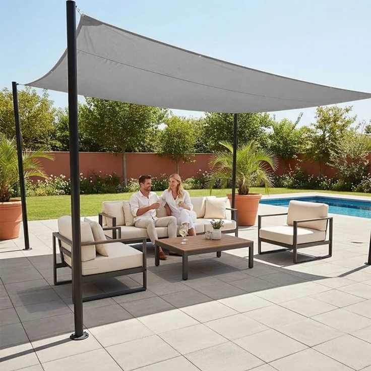 Relaxdays Sonnensegel Polyester – Bild 5
