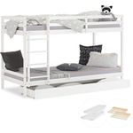 Etagenbett mit Matratzen und Bettkasten Doppelstockbett 90x200 cm Hochbett Stockbett Kinderbett