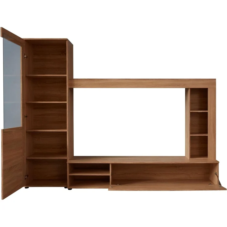 INOSIGN Wohnwand Laholm, (Set, 4-St), Anbauwand für Fernseher bis 65 Zoll - Maße (B/T/H) 240/41/185 cm – Bild 2