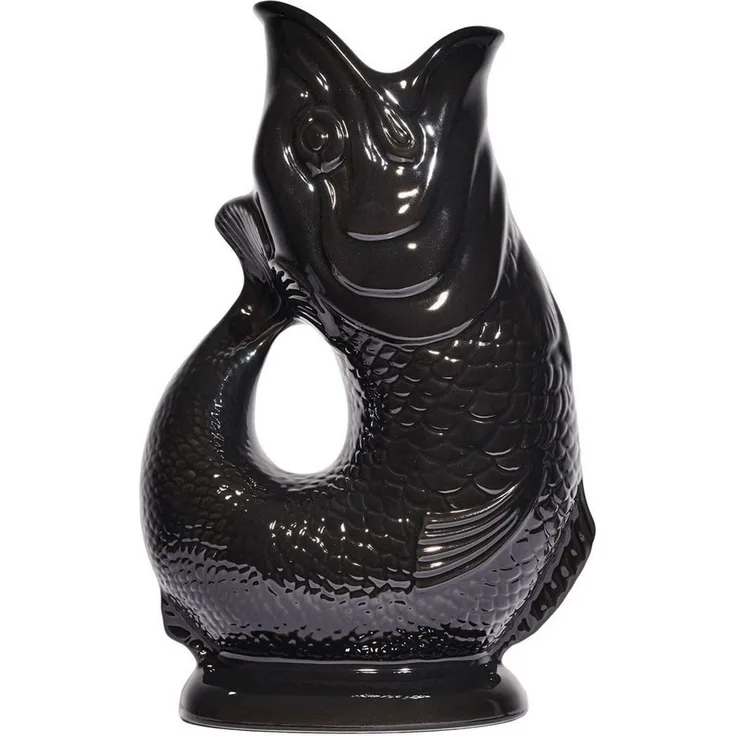 Gluckigluck Wasserkaraffe, (Original Gluggle Jug aus England), mit Gluckergeräusch, handgefertigt, ikonisches Fisch-Design, 1,2 L