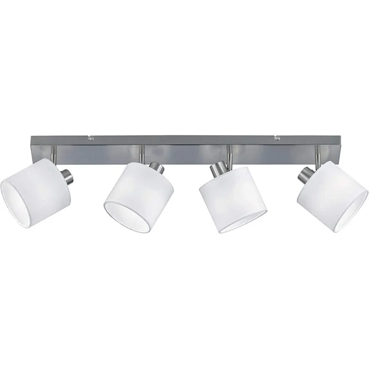 Deckenleuchte, silber weiß, Spots verstellbar, L 70 cm – Bild 2