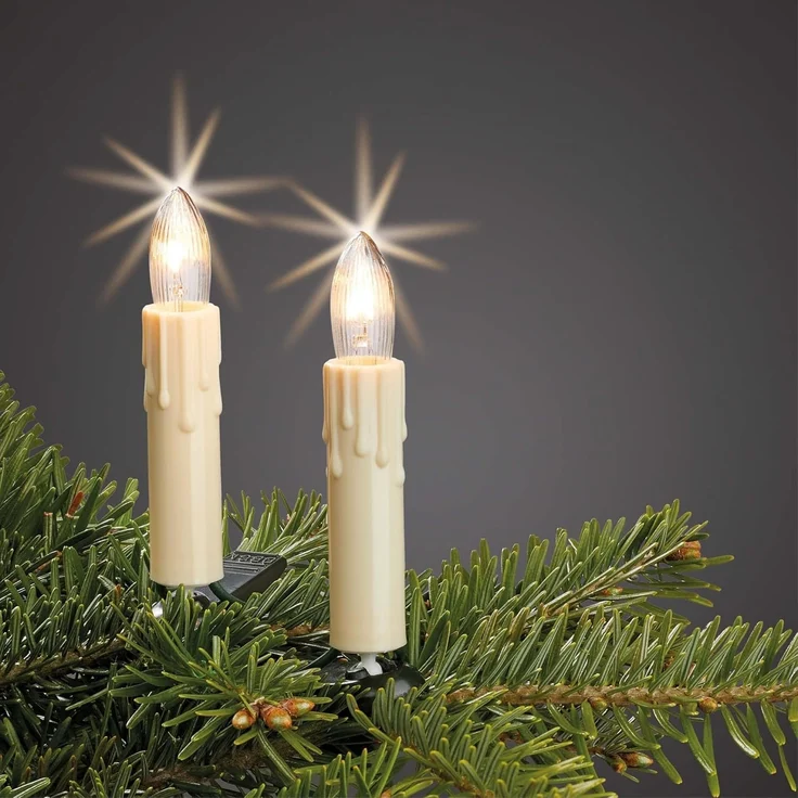 hellum Ersatz-Kerzen für Schwibbogen, 25 Stück 12V 3W Riffelkerze für Weihnachtsbaum Kerzen Lichterketten innen mit 20 Brennstellen, Birnen für Lichterbogen E10/ 12V/ 3W/ 22 Lumen 912111 – Bild 5