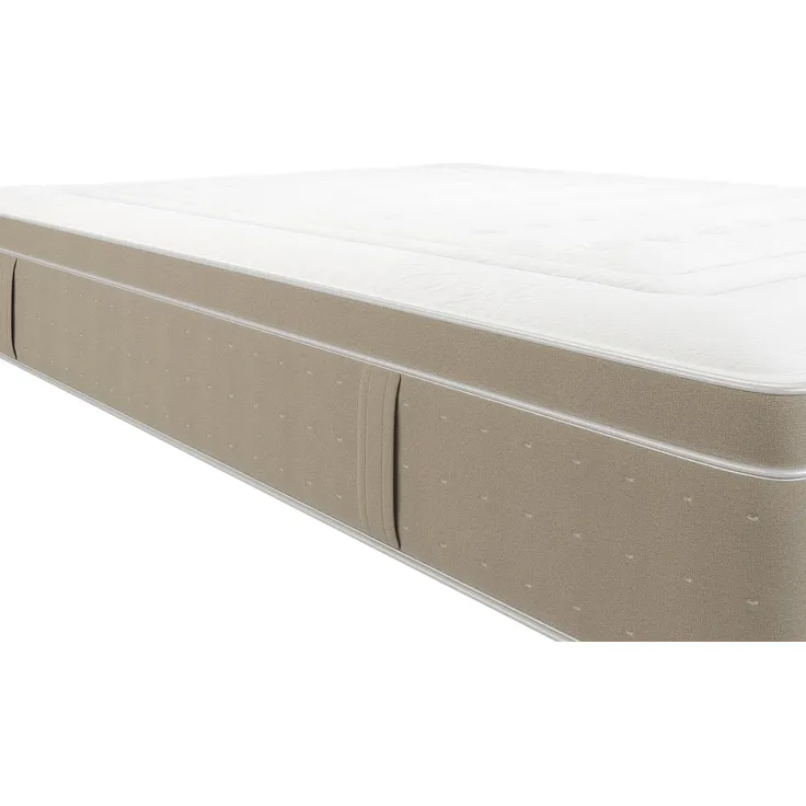 Vente-unique - CIREVA Set aus Matratze und Bettgestell StoffHolz, Platte Weiß - B 160 cm x H 30 cm x L 200 cm – Bild 6