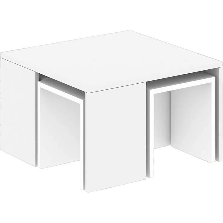 Skye Decor 'Ortanca - White' Couchtisch-Set, Weiß, 60 x 36,8 x 60 cm – Bild 5
