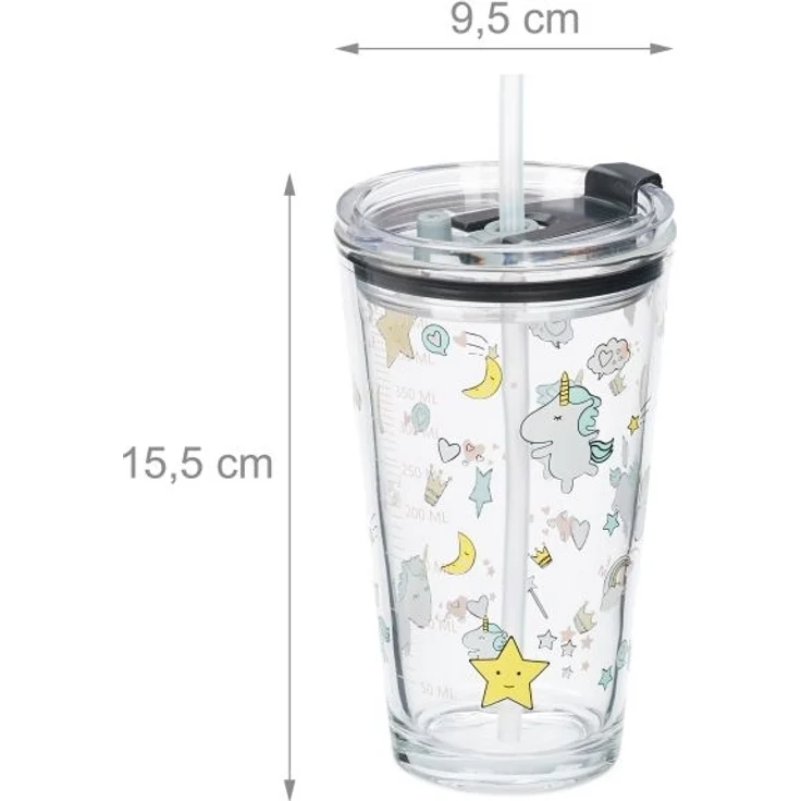 4er Set Kindergläser mit Einhorn-Motiv – Bild 4