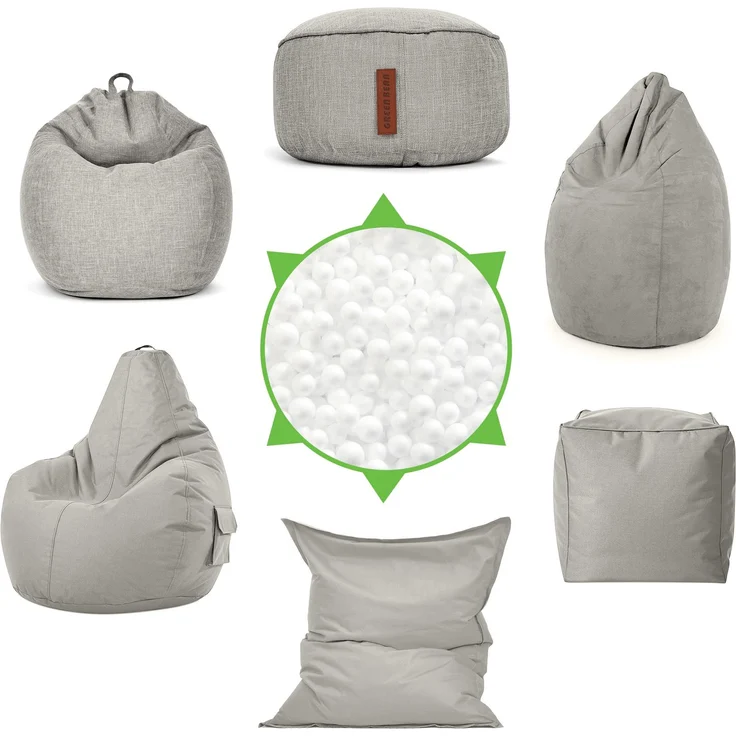 Green Bean® 20 Liter Hochwertige EPS Perlen aus deutscher Produktion für Sitzsack-Füllung | Styropor-Kügelchen Nachfüllpack Kissen-Füllung Stillkissen Styroporkugeln – Bild 7