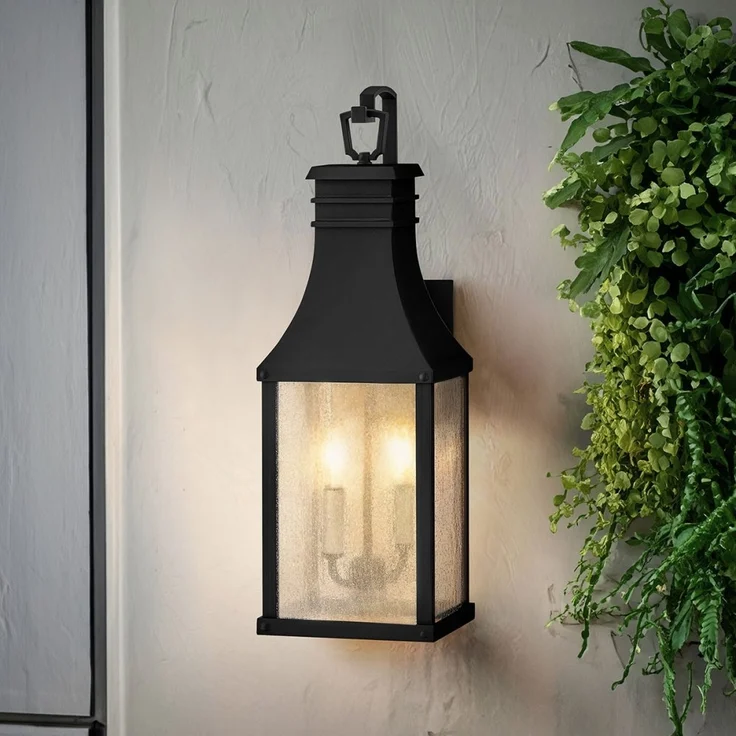Elstead Lighting Beacon Hill Wandleuchte Medium 2-Light Schwarz IP44 E14 – Bild 5