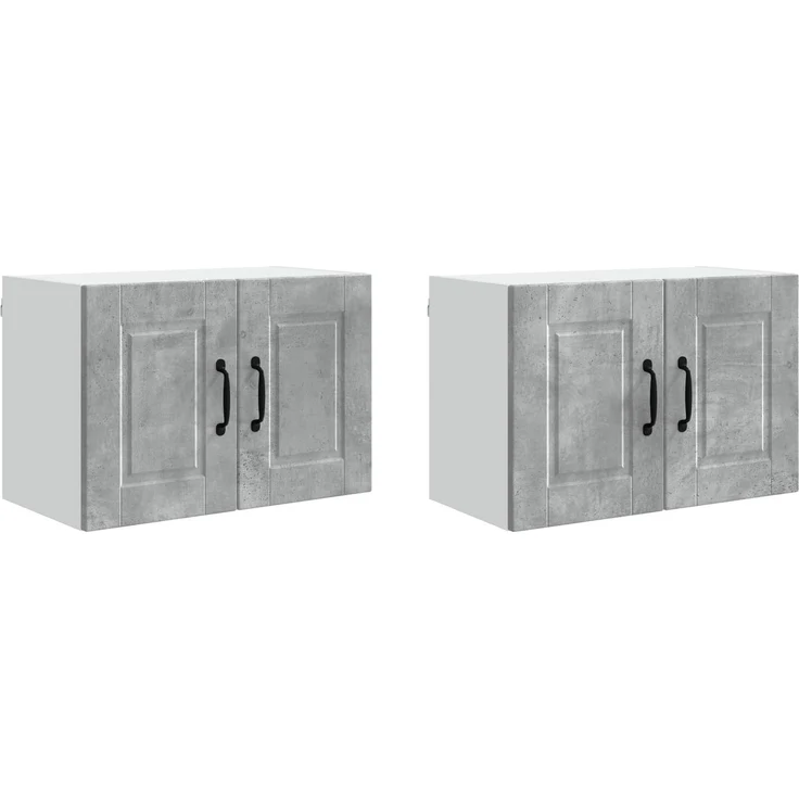 vidaXL Wandschrank PORTO 2 stk. Betongrau 60 x 31 x 40 cm 885272 – Bild 2