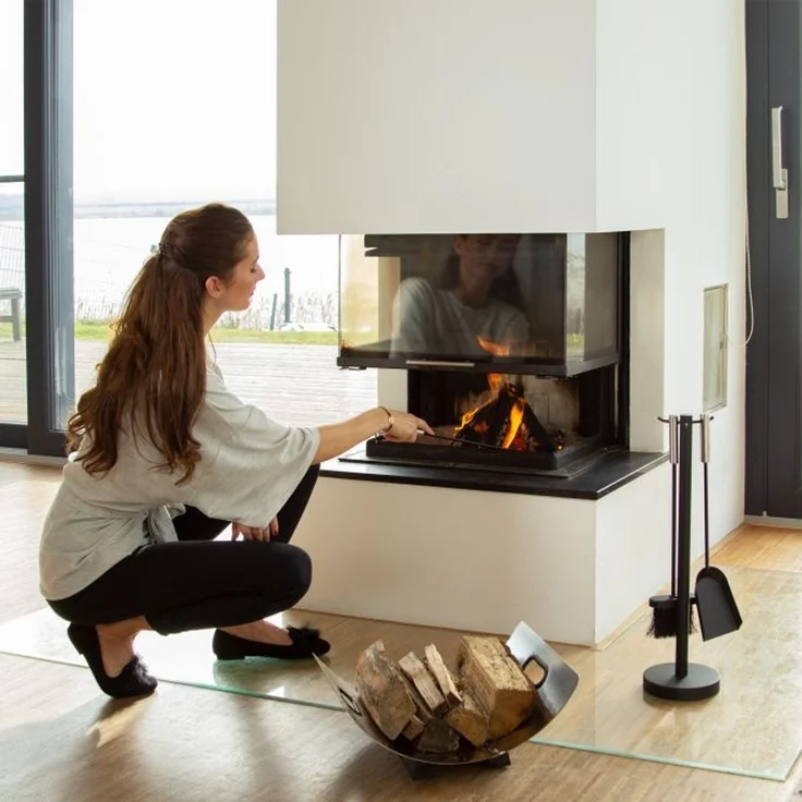 Relaxdays Kaminholzkorb Edelstahl – Bild 2