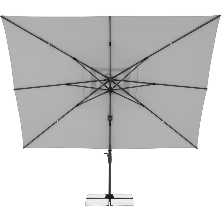 Doppler Sonnenschirm / Ampelschirm "LIFE 300 x 400 Side", hellgrau, 300 x 400 cm – Bild 5