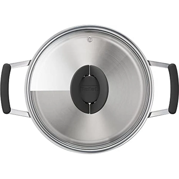 Tefal Topf-Set G7376S Opti'Space, Edelstahl (Set, 6-tlg, Stielkasserolle 16 cm, Kochtopf 20/24 cm, je mit Deckel), Thermo-Fusion-Boden, für alle Herdarten inkl. Induktion – Bild 4