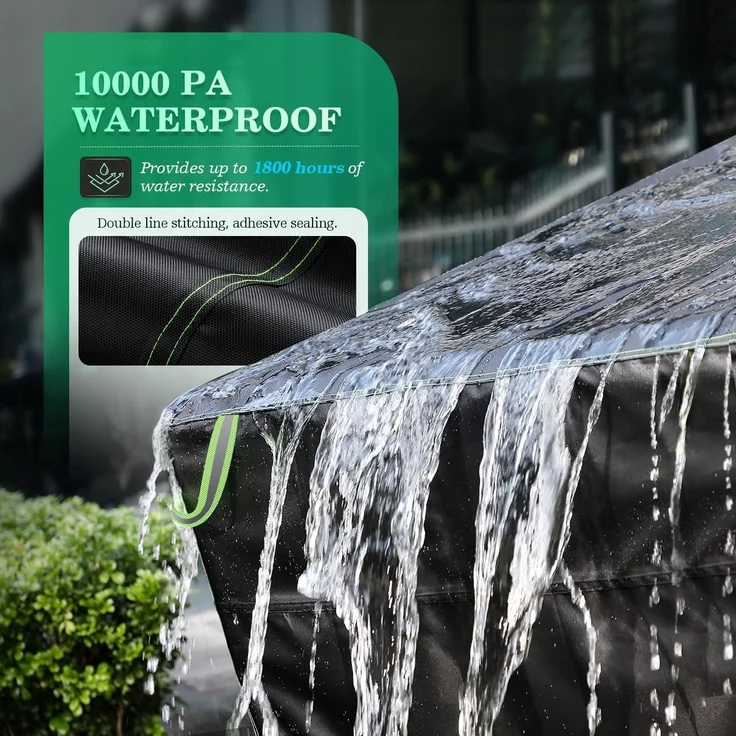 Abdeckung Gartenmöbel 150x90x74cm Wasserdicht Oxford Loungemöbel – Bild 3