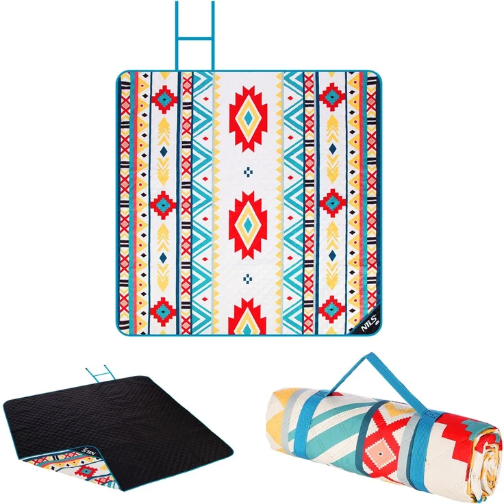 NILS CAMP Picknickdecke Aztec 195 x 200 cm Outdoor für Camping Strand Festival – Bild 2