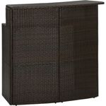 vidaXL Garten-Bartisch Braun 120x55x110 cm Poly Rattan 313467