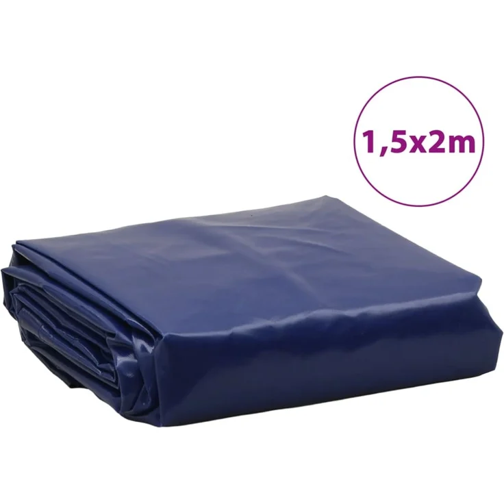 vidaXL Abdeckplane Blau 1,5x2 m 650 g/m² 156059 – Bild 8