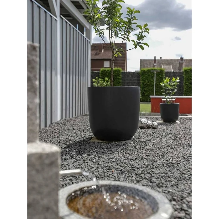 Pflanzwerk® Pflanzkübel CUP Premium Fiberglas Blumenkübel Frostbeständig mit Lotus-Effekt, Lotus-Effekt - Handgefertigt - Rund - Frostbeständig – Bild 2