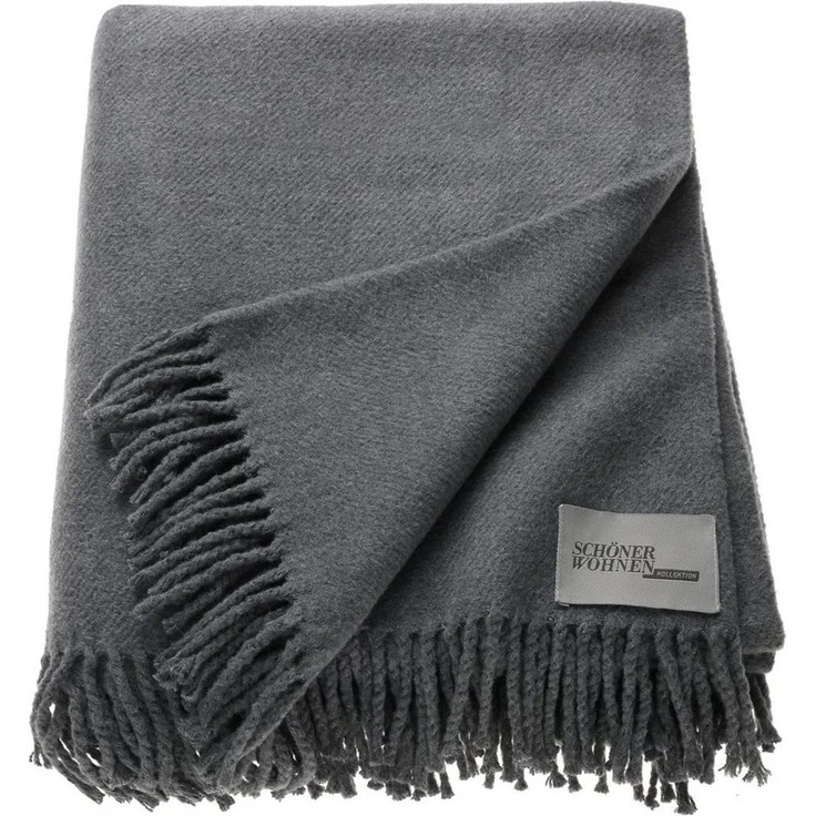 Wohndecke Basics, SCHÖNER WOHNEN-Kollektion, mit Fransen, Kuscheldecke – Bild 1