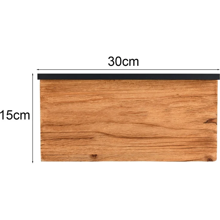 2er Set LED Wandleuchten aus Naturholz flach & dimmbar, Breite 30cm – Bild 4