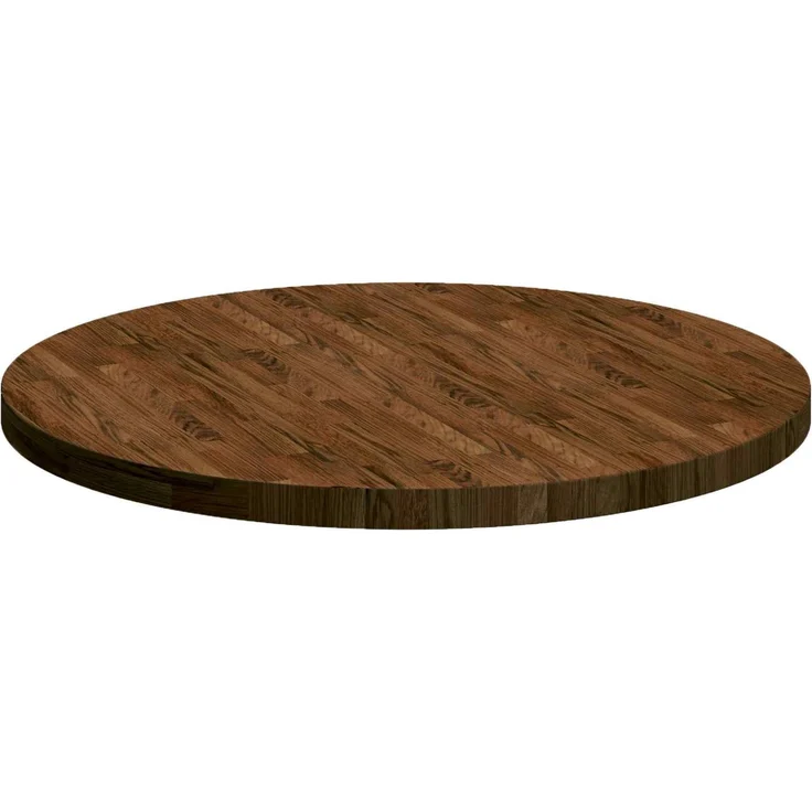 vidaXL Tischplatte Hellbraun Ø 90 x 4 cm Massivholz Eiche 42016019 – Bild 5
