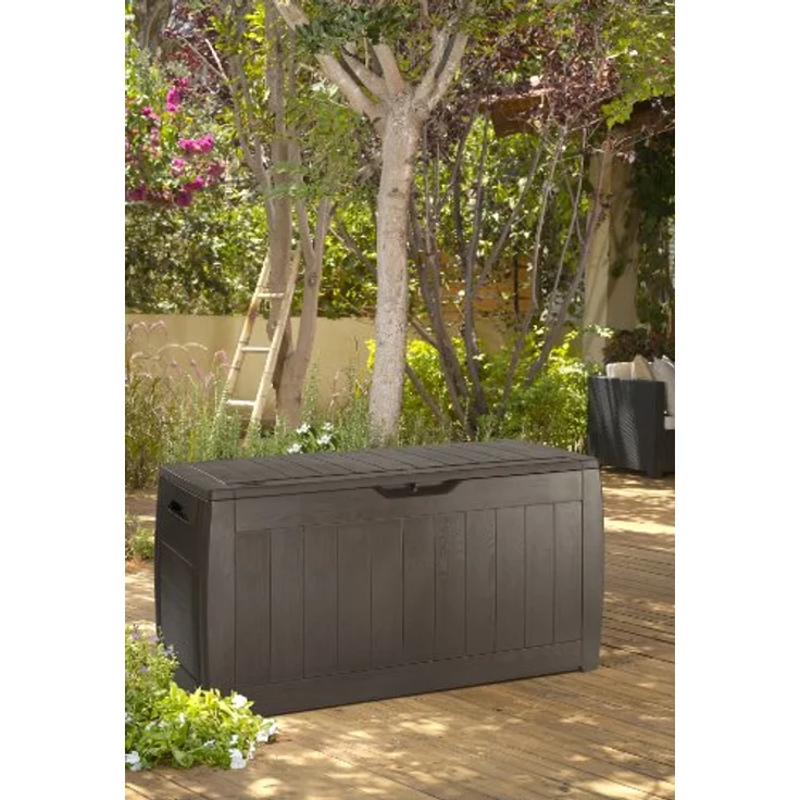 Keter Gartenbox Hollywood, Aufbewahrungsbox mit 270l Fassungsvermögen, wetterfest und UV-beständig – Bild 4