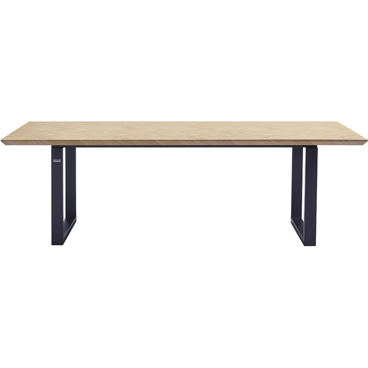 HOME DELUXE Essgruppe Eckig AVENCIA inkl. U-Fuß - 240 x 120 cm Fishbone Oak 6 Stühle – Bild 6