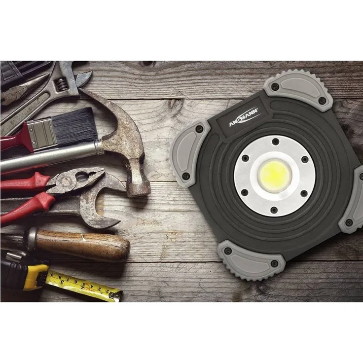 ANSMANN AG Arbeitsleuchte LED-Baustrahler akkubetrieben 1600-0235, Als Powerbank verwendbar, USB-Ausgang