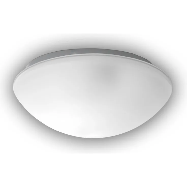 Deckenleuchte / Deckenschale rund, Glas Weiß mit Klarrand, Ø 35cm