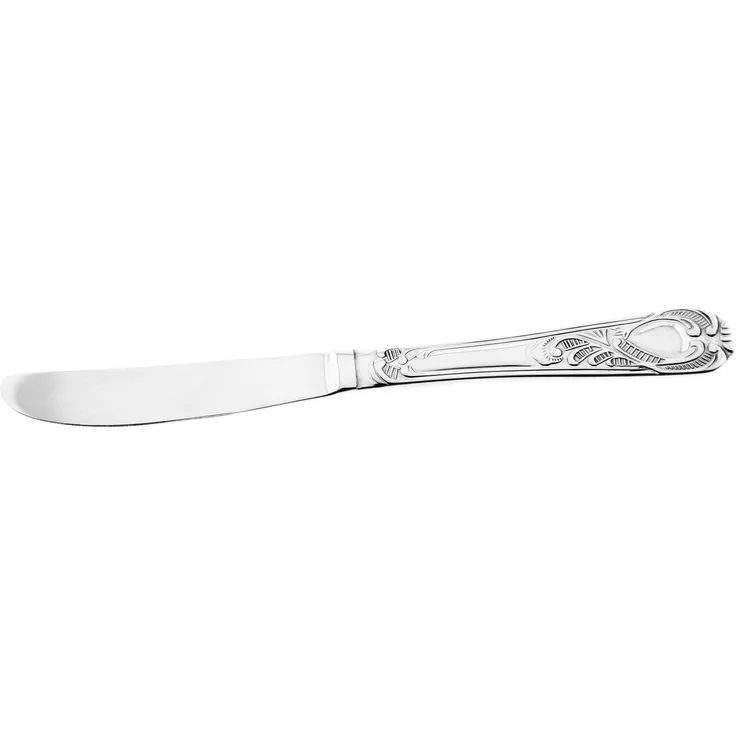 Rococo 3-teiliges Tafelmesser-Set aus hochwertigem 18/10-Edelstahl - Silber