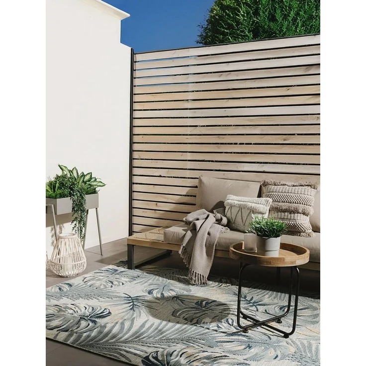 benuta Outdoorteppich Flora, rechteckig, Höhe: 5 mm, In- & Outdoorteppich, Garten, Terrasse, Balkon, Wohnzimmer, Küche – Bild 5