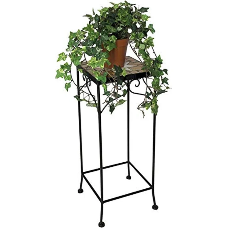 Blumenhocker Mosaik Eckig 3er Set 46, 54, 62 cm Blumenständer 12012 Beistelltisch Pflanzenständer Mosaiktisch – Bild 6