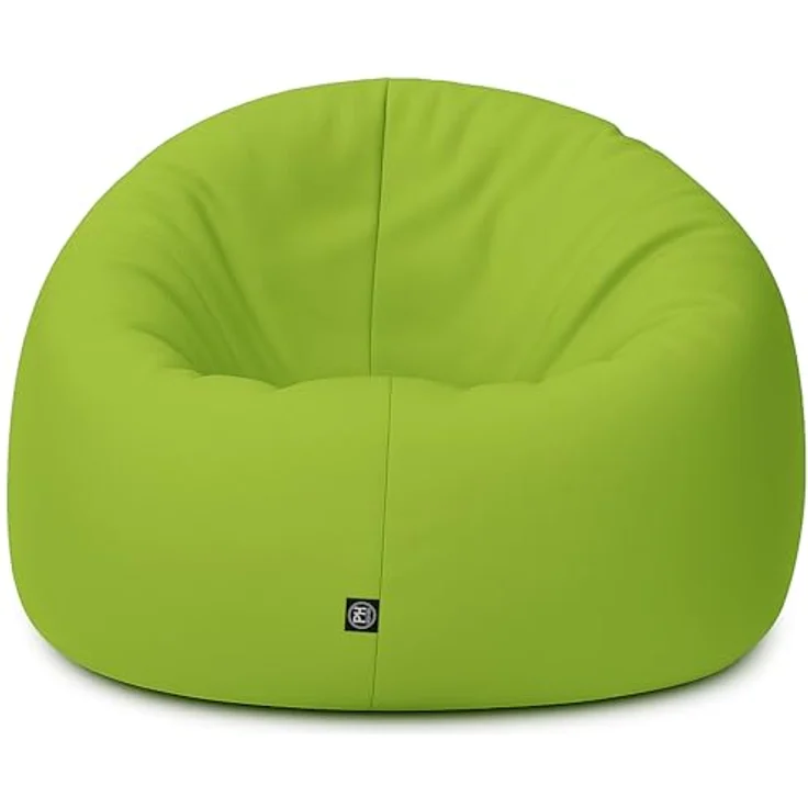 PATCH HOME 2-in-1 Sitzsack Sessel - Gaming Bean Bag mit Reißverschluss - Bereits befüllt, Ergonomisch & Robust für Kinder & Erwachsene - Indoor & Outdoor, Wetterfest (Kiwigrün, 155cm) – Bild 7