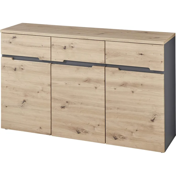 Kommode MEMPHIS GH26 3-türig Artisan Eiche Graphit Nachbildung