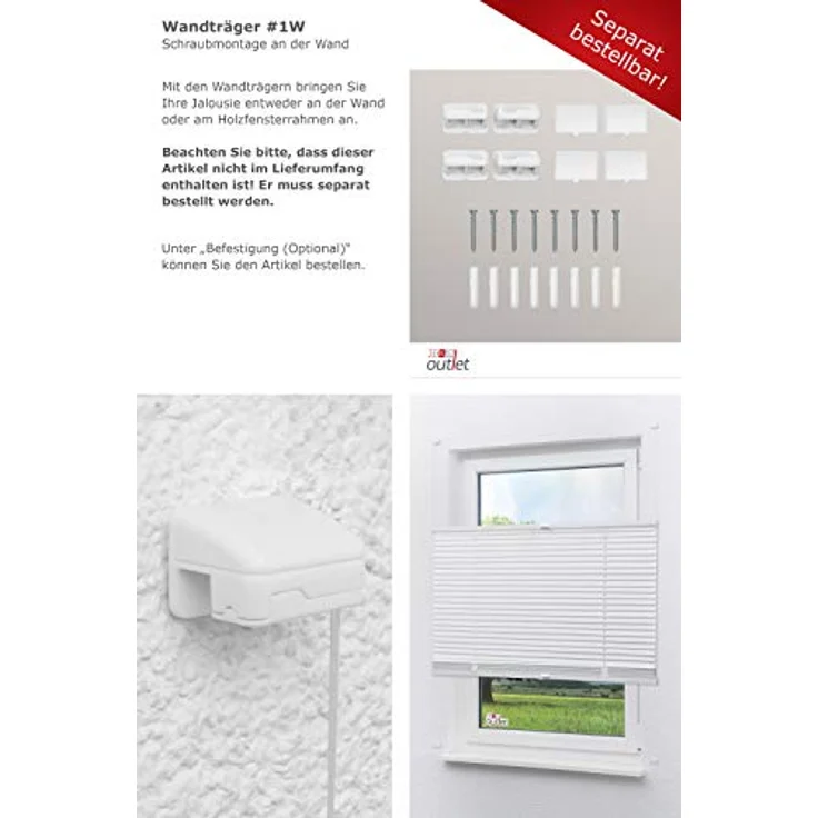 Alujalousie 20mm verspannt (B x H) 120cm * 130cm in weiß, frei verschiebbar – Bild 10