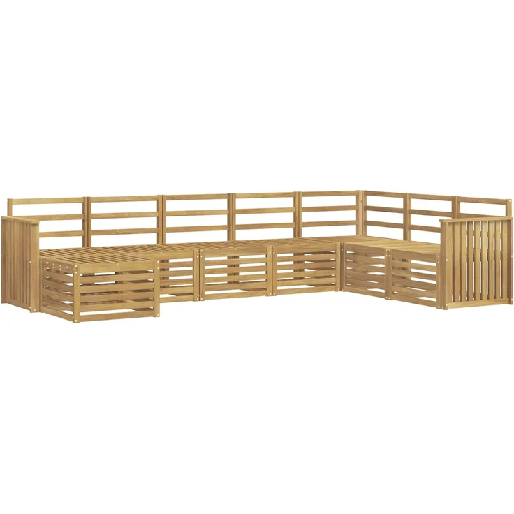 vidaXL Outdoor-Sofagarnitur 8 stk. 8-Sitzer Weiß Massivholz Akazie 3392309 – Bild 2